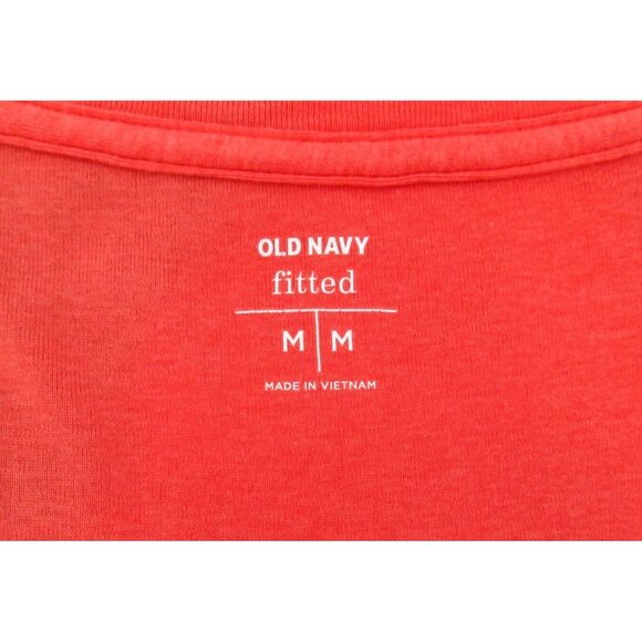 Old Navy Fitted Tee Bundle M | Orange Coral & Charcoal V-Necks - Picture 7 of 15